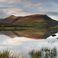 Buy canvas prints of Tewet Tarn Dusk Reflection. by Philip Veale