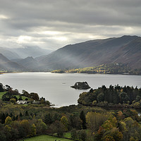 Buy canvas prints of Derwent Water under a stormy autumn sky. by Philip Veale