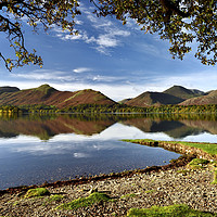 Buy canvas prints of Derwent Water & Catbells Autumn Reflection. by Philip Veale