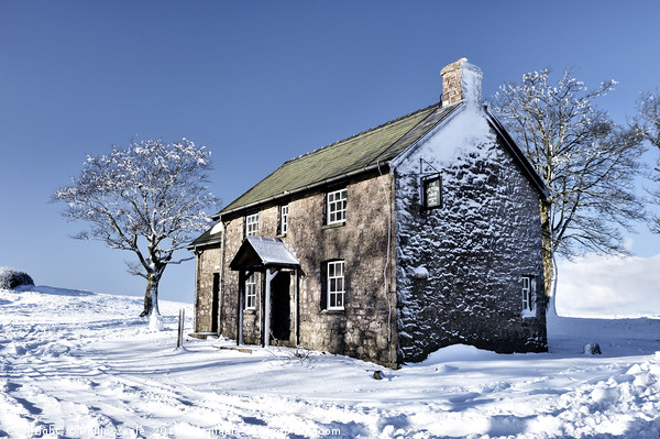 Drovers Arms, Epynt in Winter. Picture Board by Philip Veale