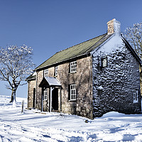 Buy canvas prints of Drovers Arms, Epynt in Winter. by Philip Veale