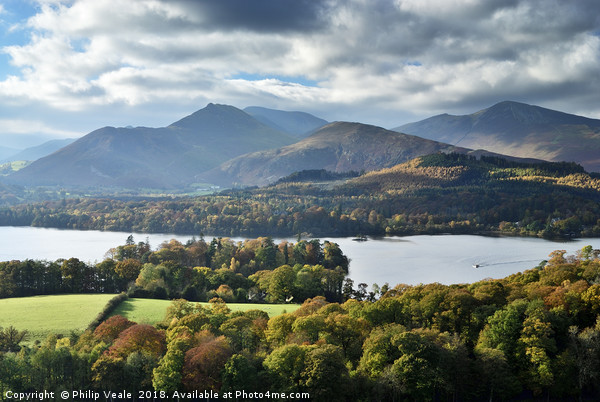 Derwent Water and Grisdale Pike Autumn. Picture Board by Philip Veale
