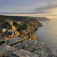 Buy canvas prints of Valley of the Rocks Sunset, Lynton. by Philip Veale