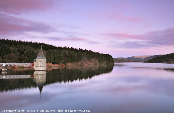 Pontsticill Reservoir Serene Sunrise. Picture Board by Philip Veale