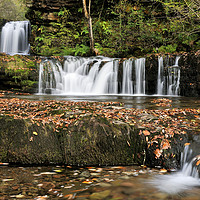 Buy canvas prints of Horseshoe Falls surrounded by Autumn Colour. by Philip Veale