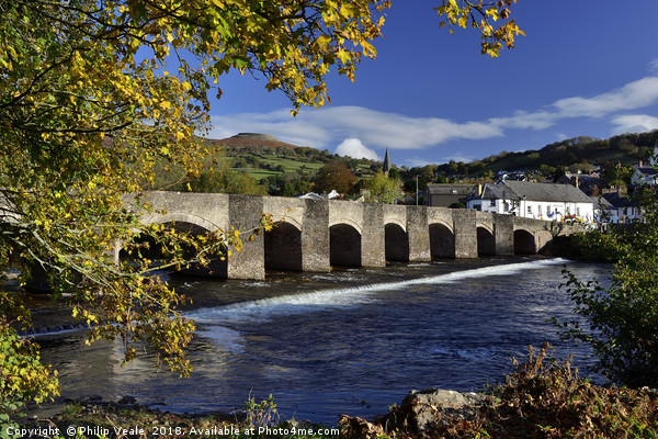 Crickhowell Bridge and Table Mountain. Picture Board by Philip Veale