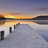 Buy canvas prints of Frost-Kissed Dawn at Llangorse Lake Panoramic. by Philip Veale