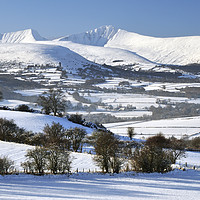 Buy canvas prints of Brecon Beacons Covered in Fresh Snow. by Philip Veale
