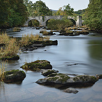 Buy canvas prints of Llangynidr Bridge and River Usk in Early Autumn. by Philip Veale