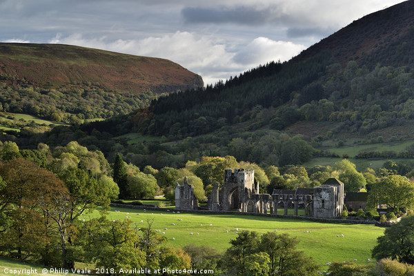Llanthony Priory as Autumn Arrives. Picture Board by Philip Veale