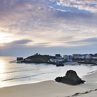 Buy canvas prints of Tenby's North Beach: A Winter Dawn's Awakening by Philip Veale