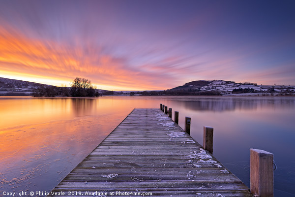 Llangorse Lake Golden Sunrise. Picture Board by Philip Veale