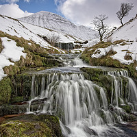 Buy canvas prints of Cribyn and Nant Sere in Winter's Cloak. by Philip Veale