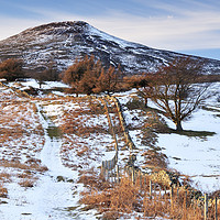 Buy canvas prints of Sugar Loaf Abergavenny in Winter's Embrace. by Philip Veale