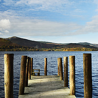 Buy canvas prints of Derwent Water Jetty at Dawn. by Philip Veale