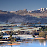 Buy canvas prints of Llangorse Lake and Brecon Beacons as Winter Dawn's by Philip Veale