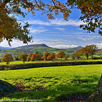 Buy canvas prints of Skirrid and Sugar Loaf in an Autumn Frame. by Philip Veale