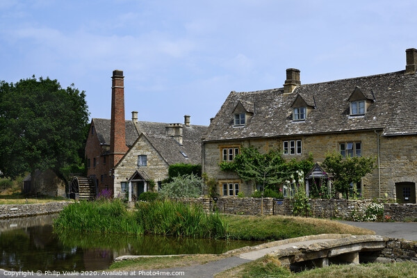 The Old Mill, Lower Slaughter in Summer. Picture Board by Philip Veale
