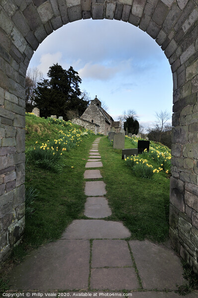 St Issui's Parish Church, Partrishow in Spring. Picture Board by Philip Veale