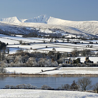 Buy canvas prints of Bannau Brycheiniog on a Clear Winter Day. by Philip Veale
