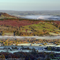 Buy canvas prints of Buckland Hill and Llangorse Lake in Autumn. by Philip Veale