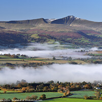 Buy canvas prints of Brecon Beacons with Dawn's Dragon Breath. by Philip Veale