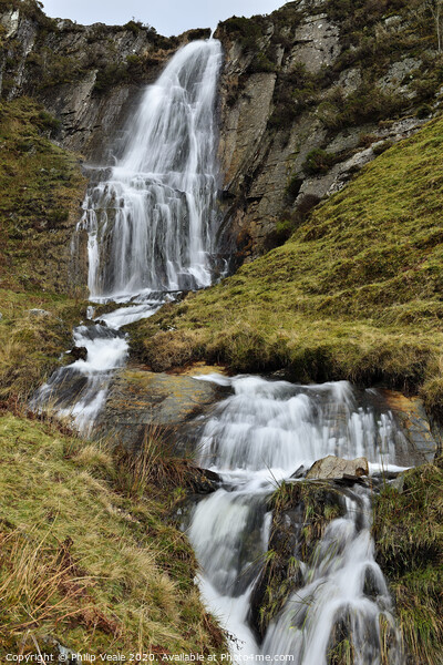 Esgair Cloddiad Tumbling Falls. Picture Board by Philip Veale