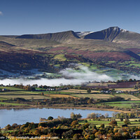 Buy canvas prints of Brecon Beacons & Llangorse Lake Autumn Embrace. by Philip Veale