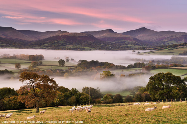 Brecon Beacons Dragons Breath. Picture Board by Philip Veale