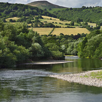 Buy canvas prints of Sugar Loaf and River Usk Summer's Embrace. by Philip Veale