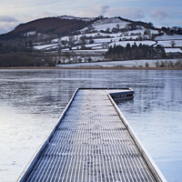 Buy canvas prints of Frost-Bitten Llangorse Lake and Jetty by Philip Veale
