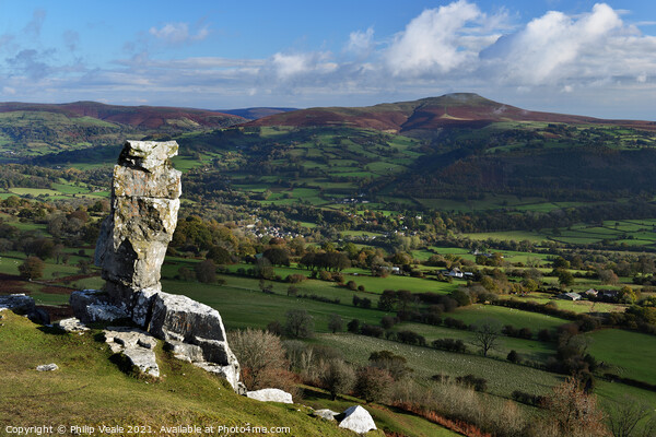 Lonely Shepherd Overlooks Sugar Loaf Peak. Picture Board by Philip Veale