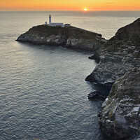 Buy canvas prints of South Stack Sunset, Holy Island, Anglesey. by Philip Veale