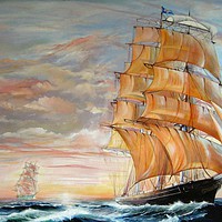 Buy canvas prints of The Cutty Sark in Full Sail  by David Reeves - Payne