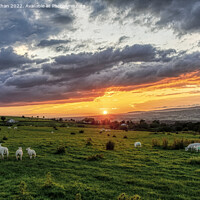 Buy canvas prints of Sunset from Mellor, Blackburn, Lancashire by Shafiq Khan