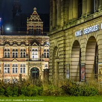 Buy canvas prints of King Georges Hall & Blackburn College Victoria Building by Shafiq Khan