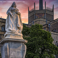 Buy canvas prints of Blackburn Cathedral with Queen Victoria Statue by Shafiq Khan
