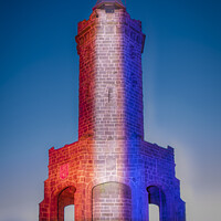 Buy canvas prints of Darwen/Jubilee Tower, Lancashire - Light Painted to Celebrate the Platinum Jubilee by Shafiq Khan