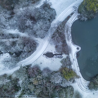 Buy canvas prints of Aerial view of Corporation Park in the Snow by Shafiq Khan