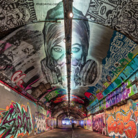Buy canvas prints of Leake Street, Graffiti Tunnel, Wall Art - London UK by Shafiq Khan