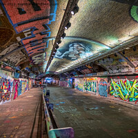 Buy canvas prints of Leake Street, Graffiti Tunnel, Wall Art - London UK by Shafiq Khan