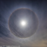 Buy canvas prints of Moon Halo (with Jupiter) by Shafiq Khan