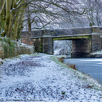 Buy canvas prints of Winter Serenity on the Leeds to Liverpool Canal - Finnington Bridge No 91B by Shafiq Khan