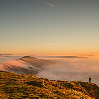 Buy canvas prints of Cloud Inversion pouring over the ridge at Mam Tor by Chantal Cooper