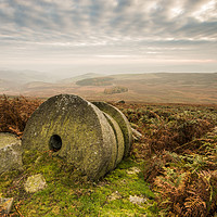 Buy canvas prints of Abandoned Millstones in the Peak District by Chantal Cooper