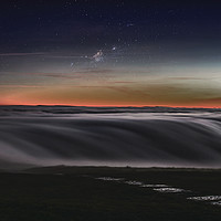 Buy canvas prints of Cloud Inversion before Dawn as the sky starts to c by Chantal Cooper