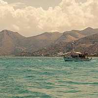 Buy canvas prints of Boat in Spinalonga by Nick Sayce
