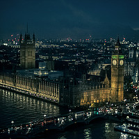 Buy canvas prints of The Houses of Parliament at night by Nick Sayce