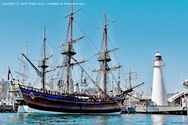 Tall Ship Endeavour, Navy Centenary. Picture Board by Geoff Childs
