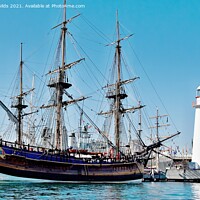 Buy canvas prints of Tall Ship Endeavour, Navy Centenary. by Geoff Childs
